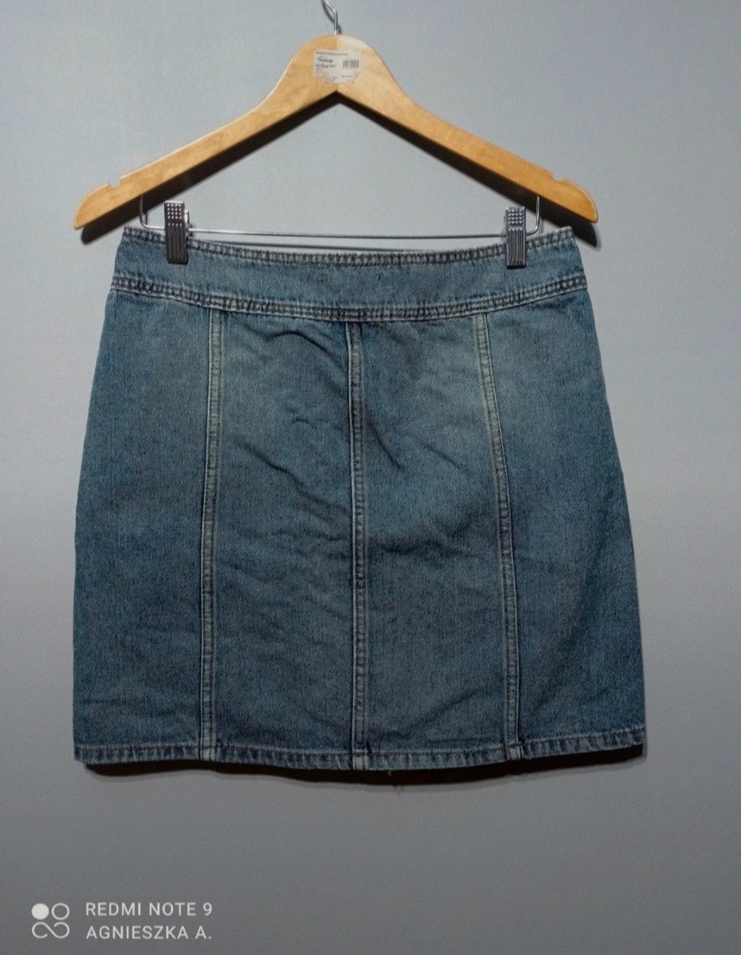 Spódnica 10 M 38 jeansowa mini dżinsowa rozpinana krótka