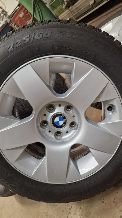 Alufelgi 5x120 do BMW z oponami zimowymi 17 cali