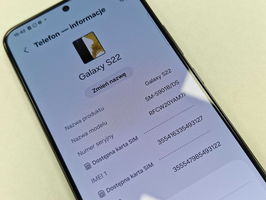 Samsung Galaxy S22 Dual SIM/ 8GB/ 128GB/ Grade A/ Black + ładowarka
