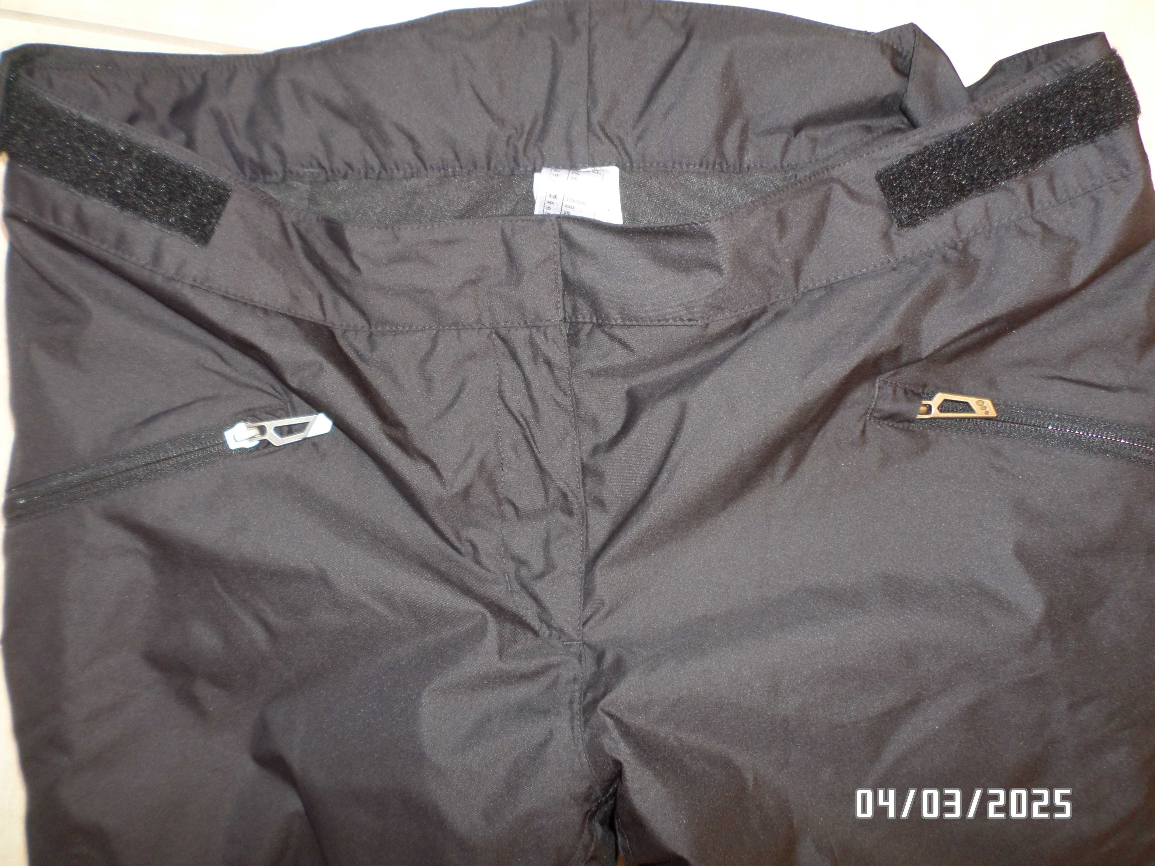 firmowe spodnie narciarskie -decathlon-czarne-XL/XXL-170cm