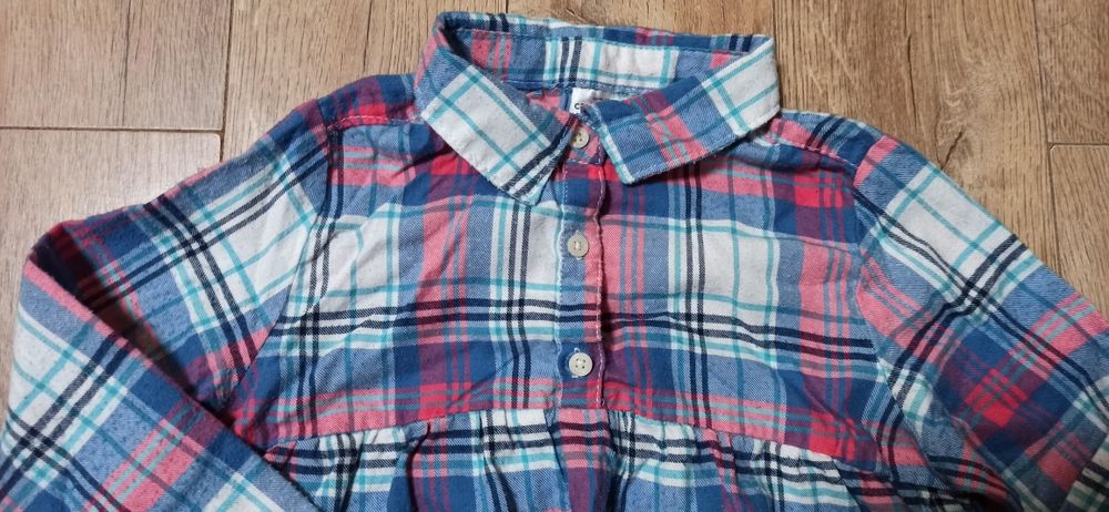 Рубашка для девочки в клетку, размер 8 Carters