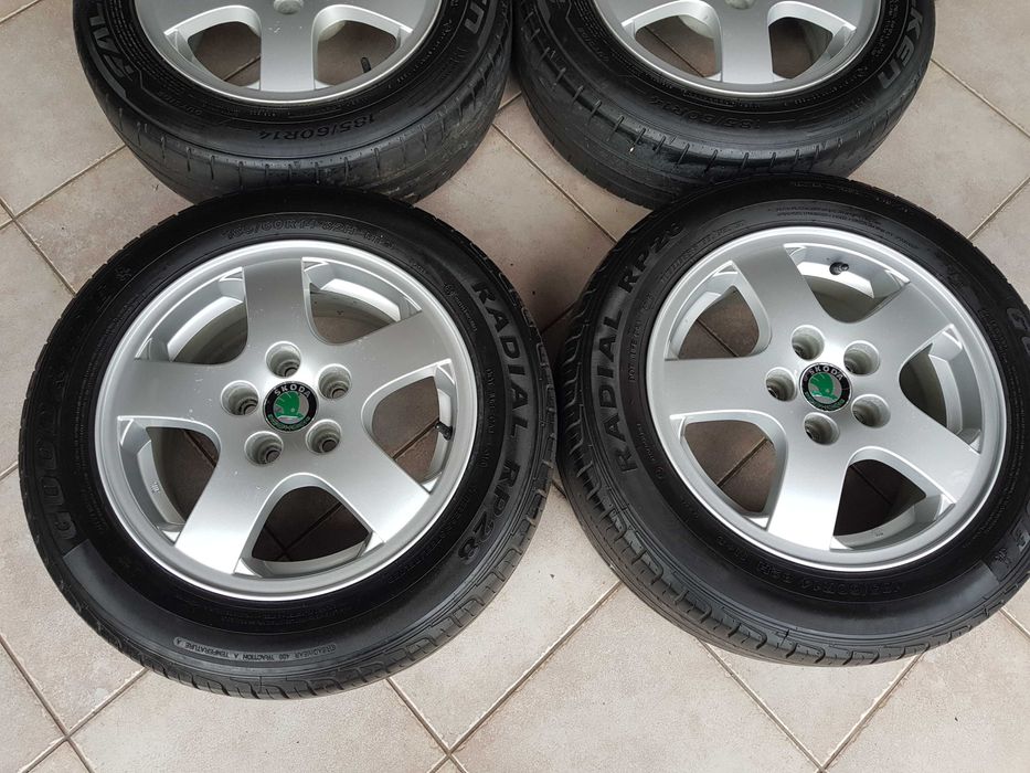 Koła letnie oryginał  Skoda Fabia 6x14 et43 5x100 opony 185/60/14