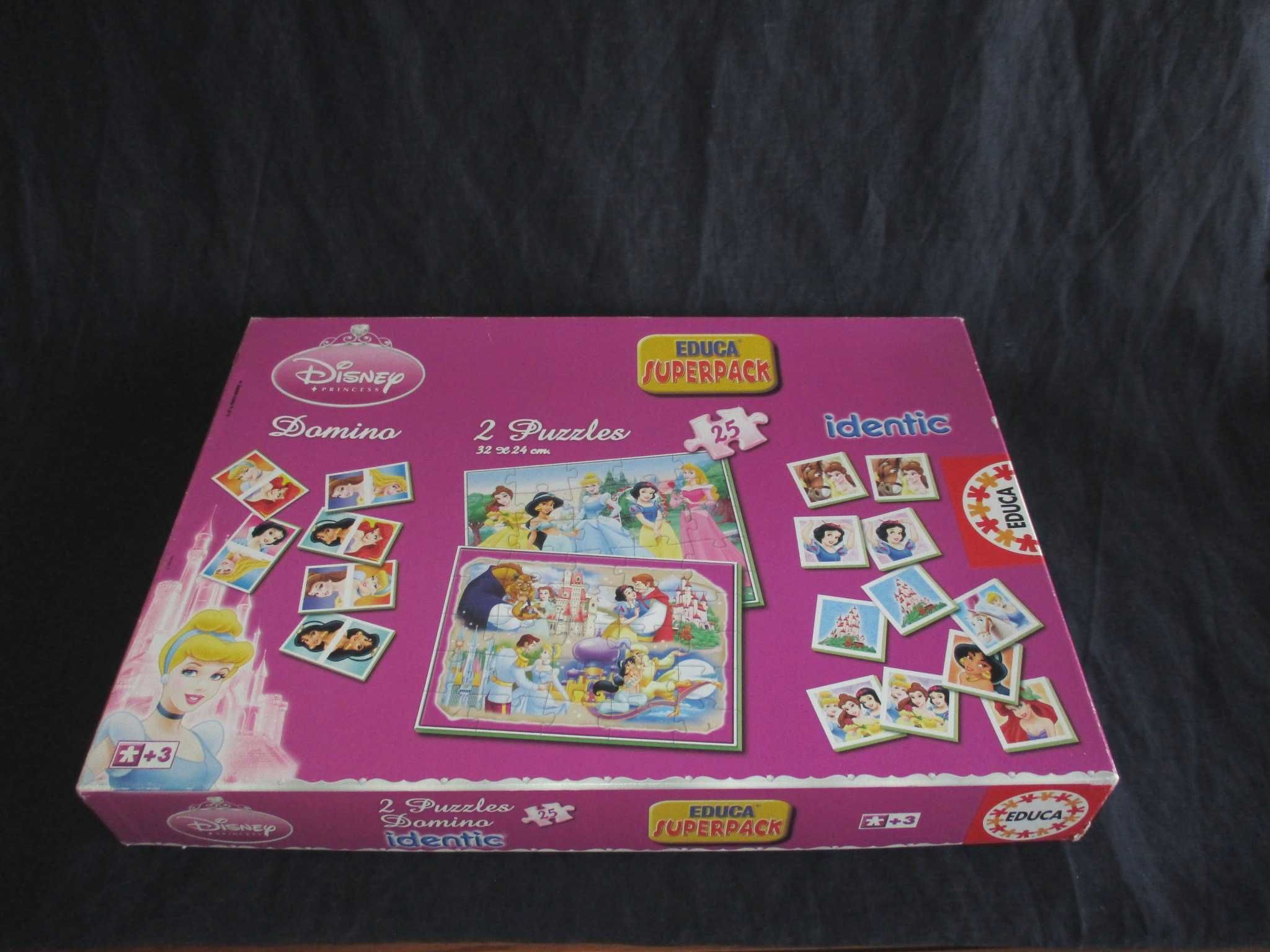 Conjunto de Puzzles e Jogos Educa Disney Princess Aprendo Inglês Selva