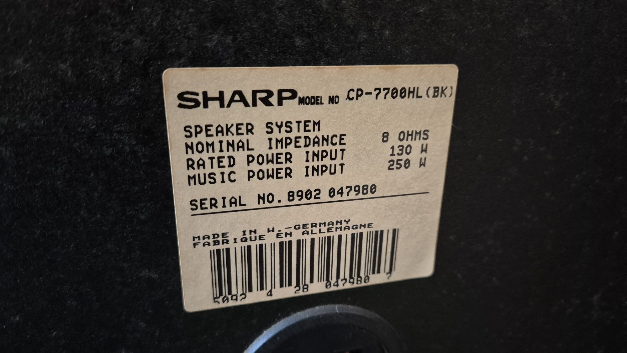 Zestaw HiFi Sharp 7700 komplet sprawny bdb stan.