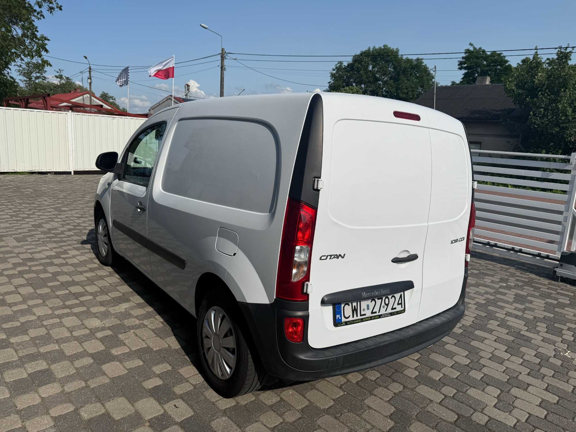 Mercedes Citan 109CDI, 1,5DCI, 2019r. bezwypadkowy, 195tys km, klima