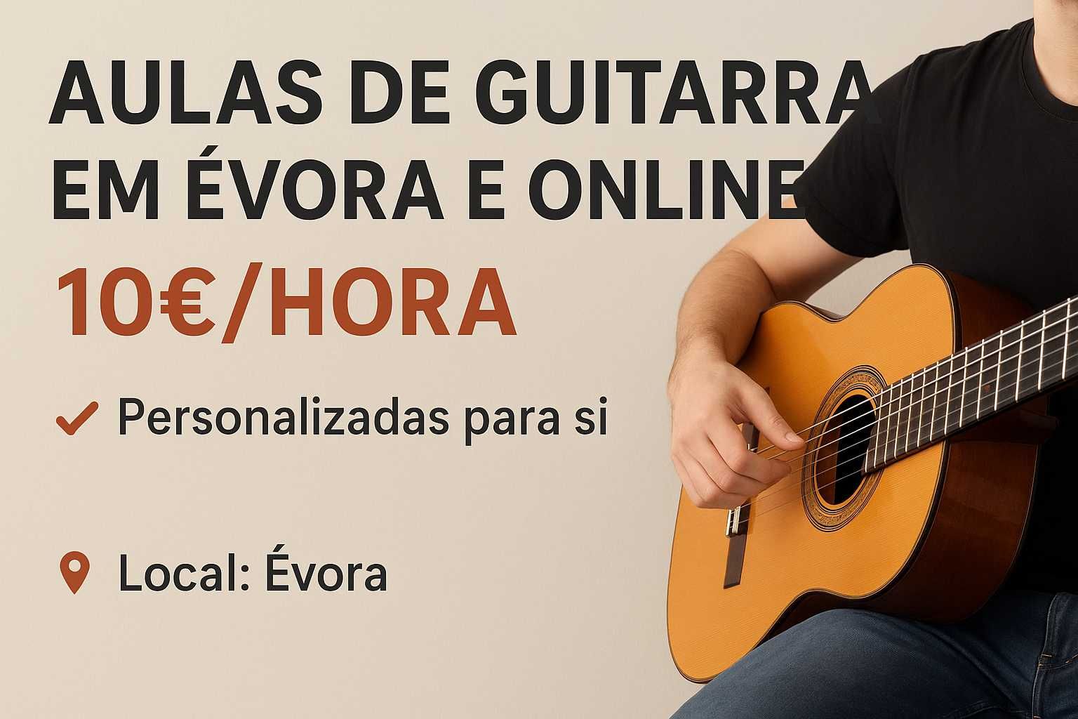 Aulas de Guitarra em Évora e Online