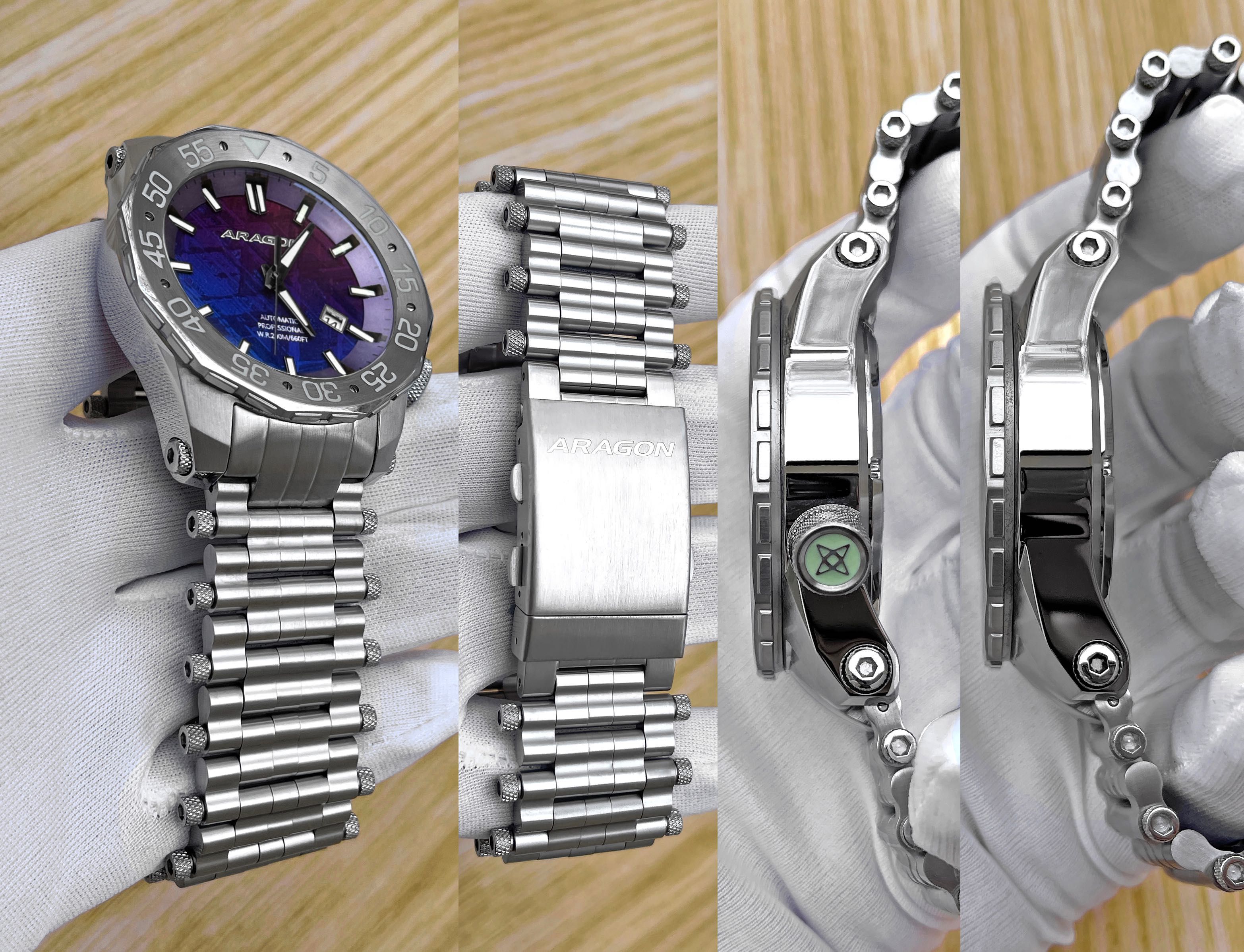Часы ARAGON Sea Charger Meteorite Blue LE 50 mm. Swiss Automatic