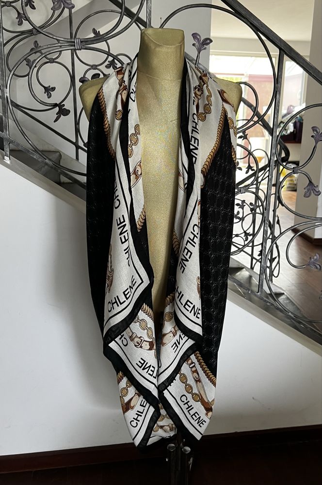 Chusta lniana szal pareo sarong z lnu len 180 cm x 90 cm plaża lato