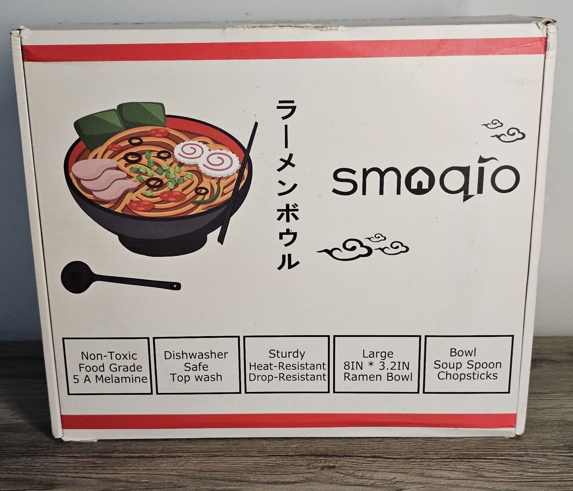 Miska na ramen do zupy japońska 2 szt oraz pałeczki i łyżeczki