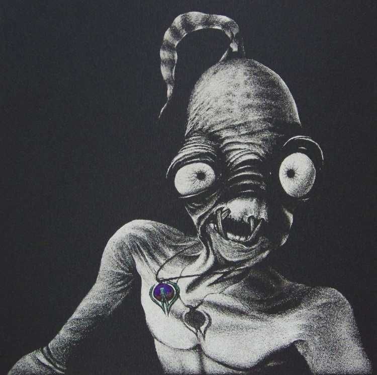 Oddworld Abe’s oryginalny obraz ręcznie rzeźbiony ... Grawerka