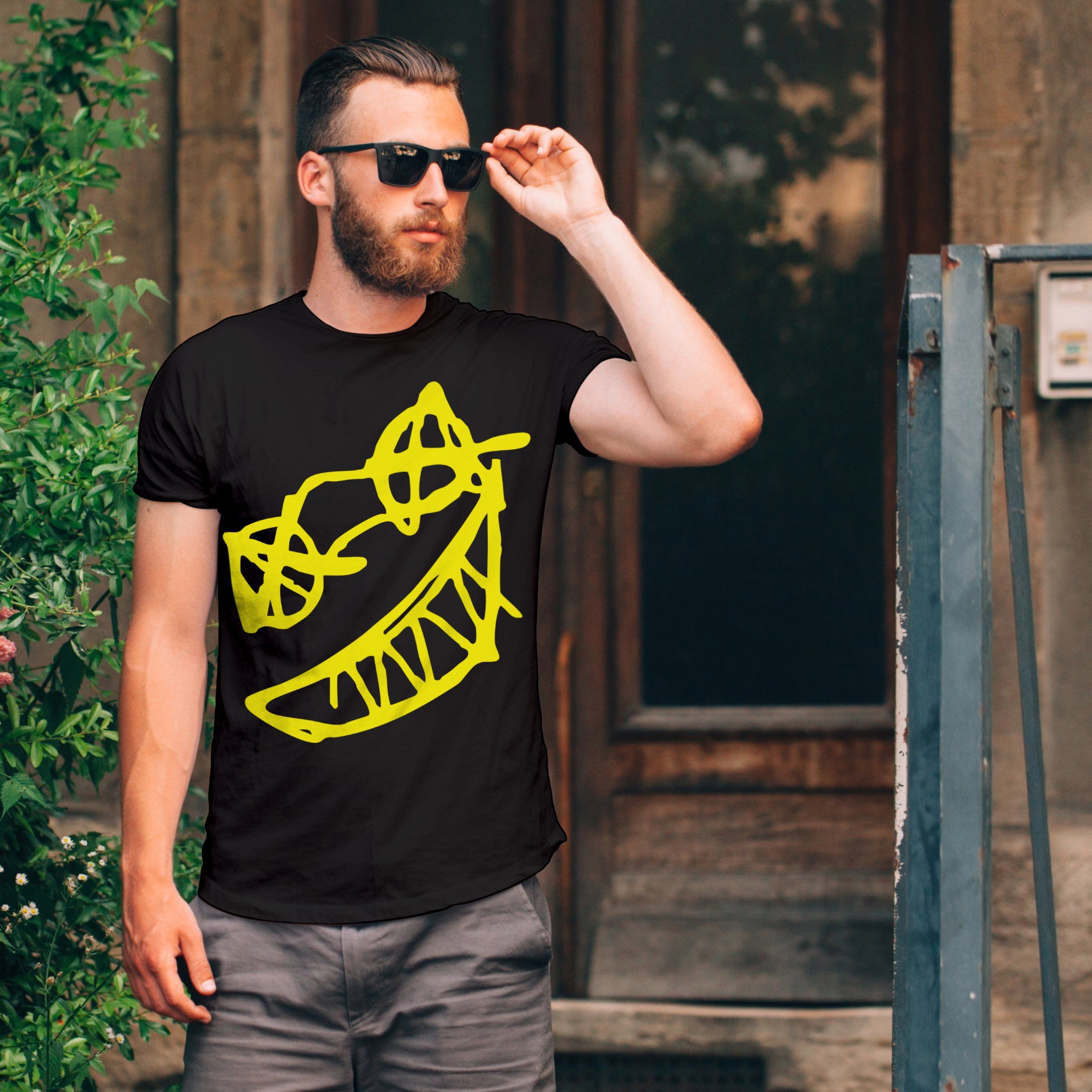 Koszulka t-shirt czarna męska jinx arkane LoL graffiti