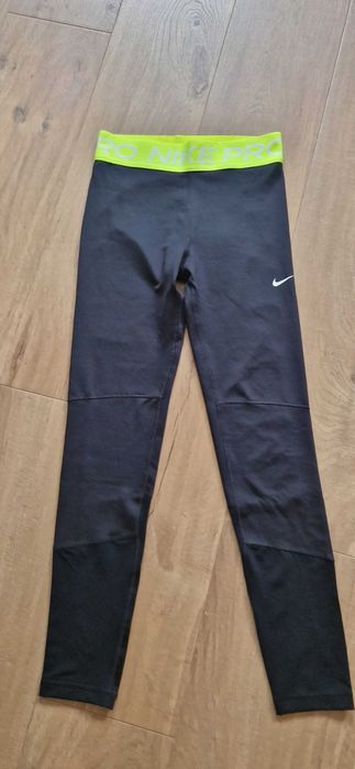 Legginsy getry Nike pro czarne długie nowe 146- 158