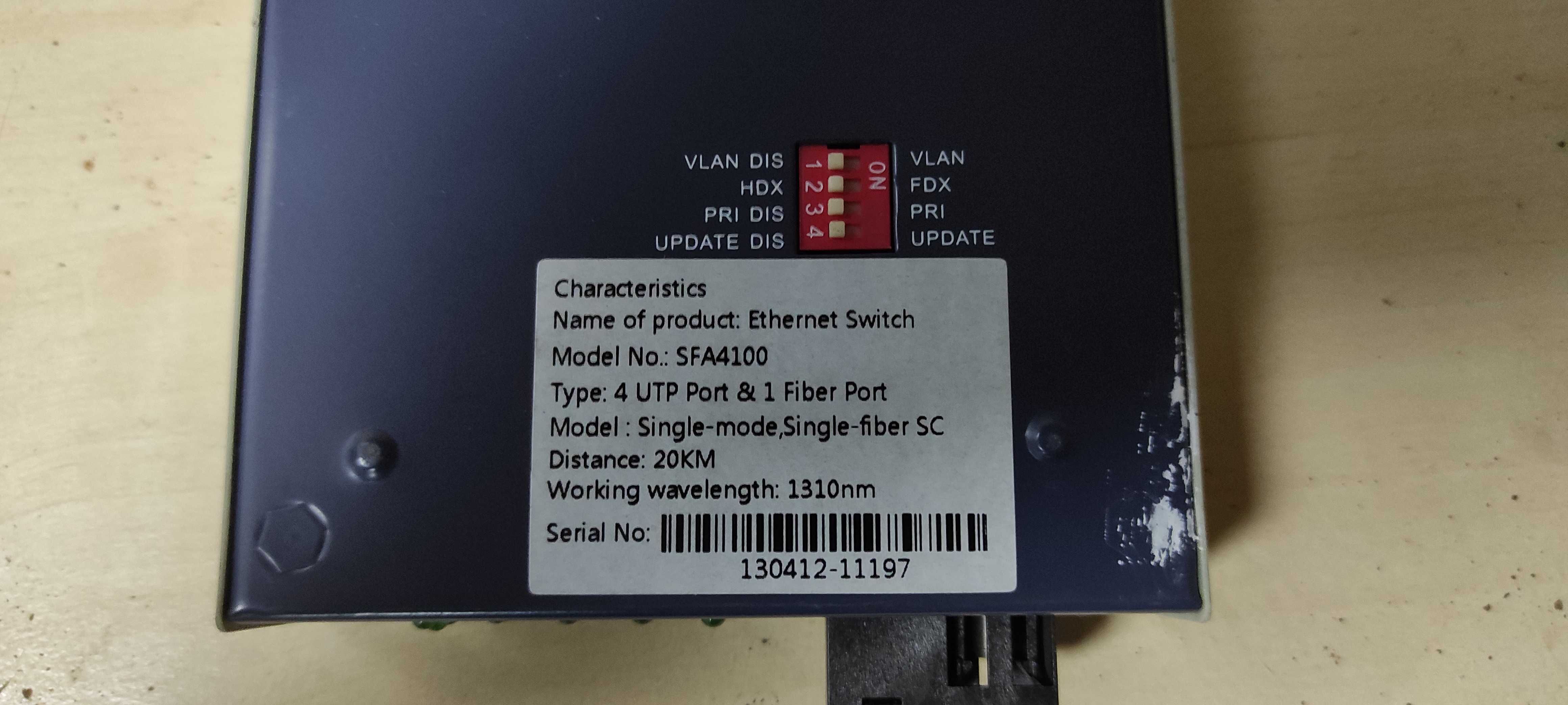 Оптический медиаконвертер (свитч) FS-A7100-SC/20 БЕЗ БП
