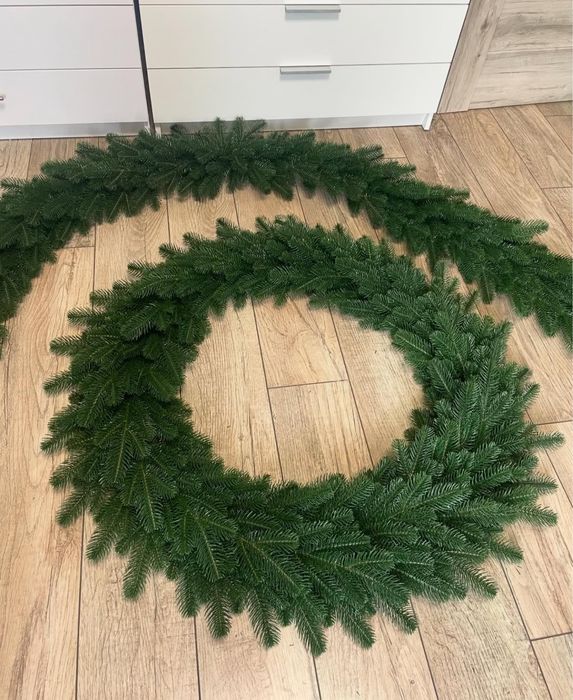 ВЕЛИКИЙ ВІНОК 1 м різні розміри гірлянда хвойна ялинка підсвічник