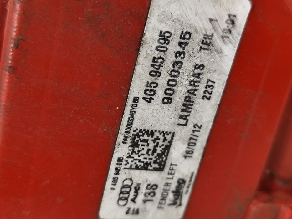 Audi A6 C7 4G 12- Sedan Lewy Tył Lewa Tylna Lampa Ładna EU WLKP Oryg