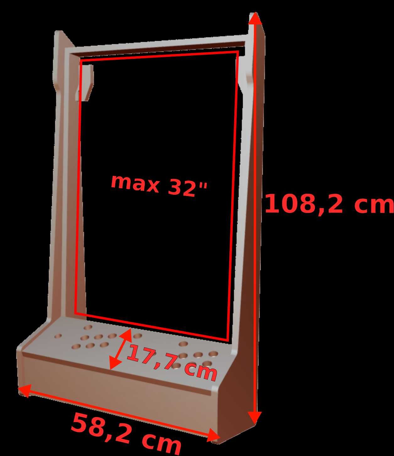 Automat Arcade 32" wiszący do złożenia MDF 16mm retro mame diy