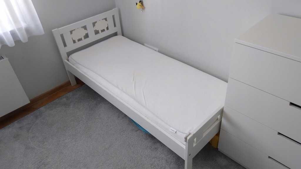 Łóżko IKEA KRITTER dziecinne dla dziecka białe 160x70