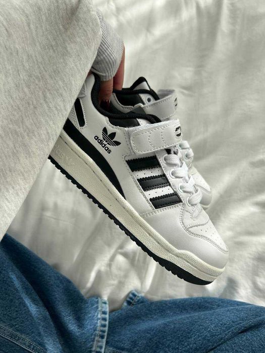 Adidas Forum 84 Low White Black, адідас форум кеди, адідас форум 84