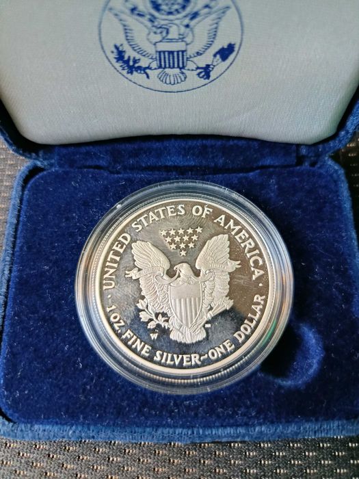 Moeda Prata pura 1 oz 1 dolar 2007 nova