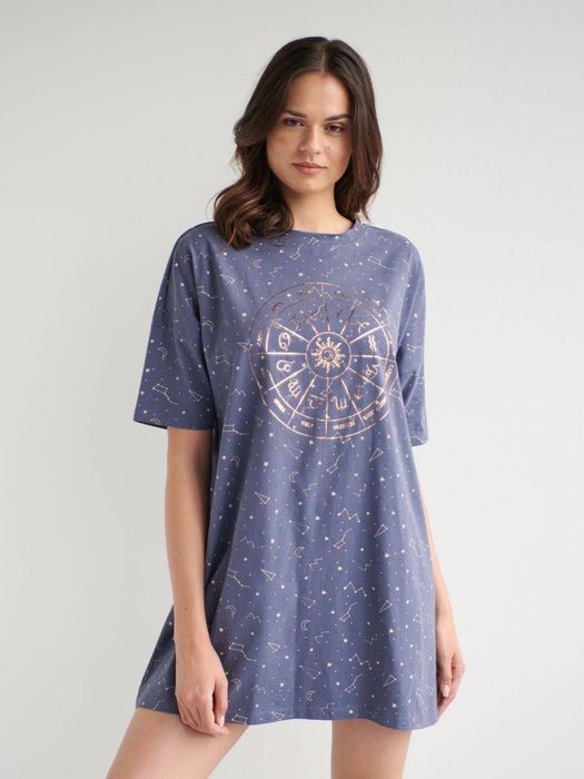 Ночная рубашка со знаками зодиака Sinsay. Размер XS