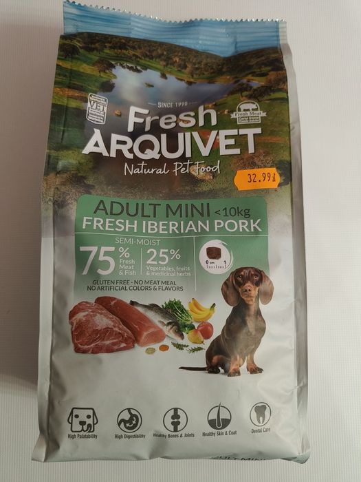 ARQUIVET FRESH MINI wieprzowina 1 kg +GRATIS Karma dla małych ras psów