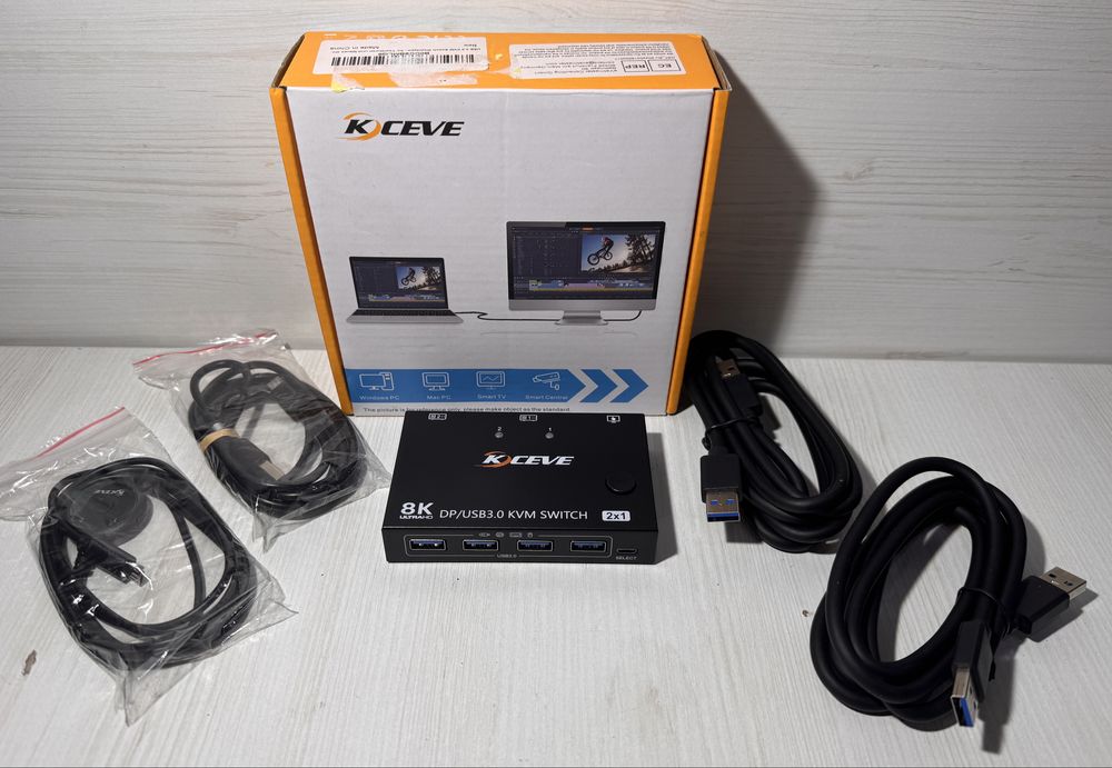**KCEVE 8K  przełącznik KVM USB 3.0  - Stówka Grudziądz**