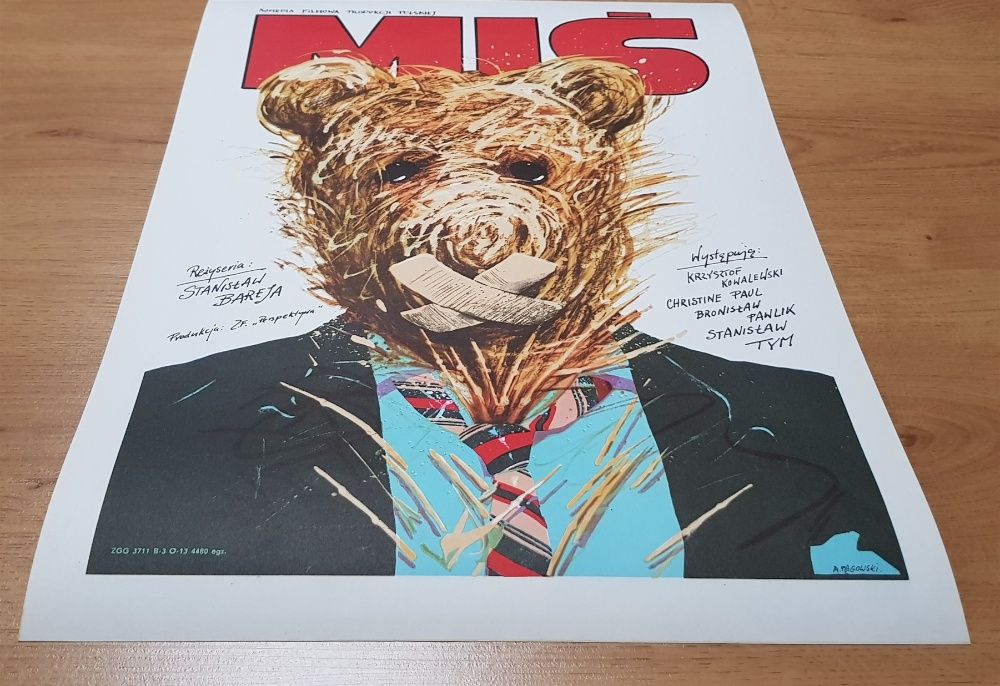 MIŚ Pągowski ORYGINAŁ 1981 plakat filmowy MINT B3 ok 47x33m Bareja Tym