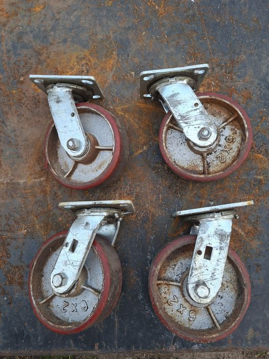 4 skrętne kółka do wózka transportowego (magazynowego)