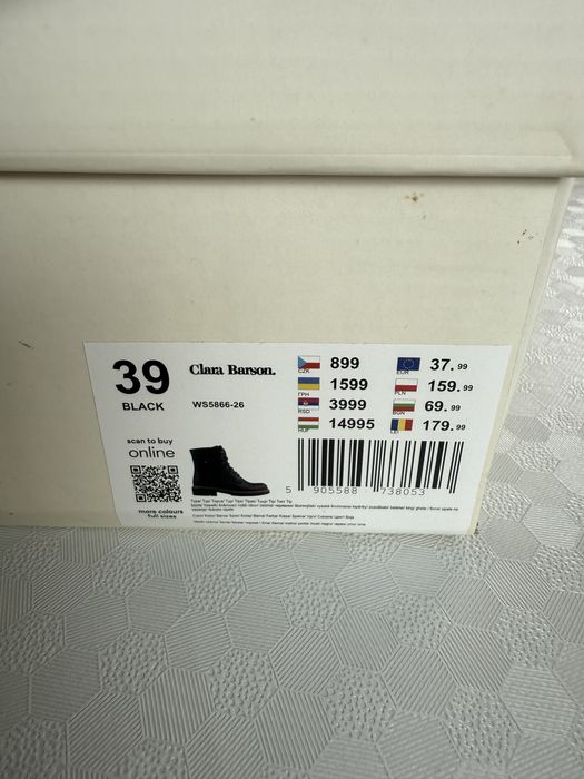 Buty Botki Clara Barson rozmiar 39