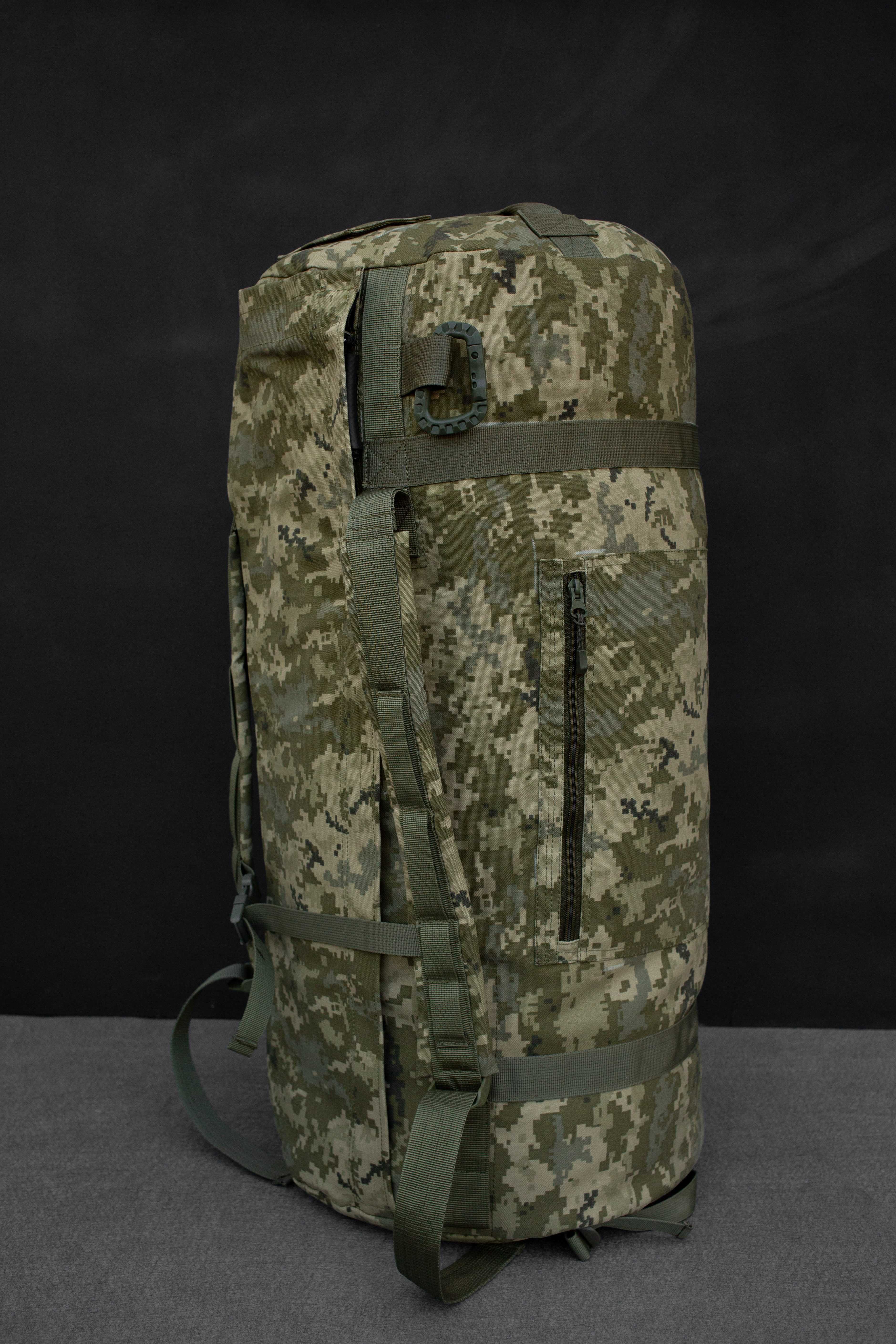 Баул-рюкзак війсковий Оберіг 100 л 80x40 см Піксель