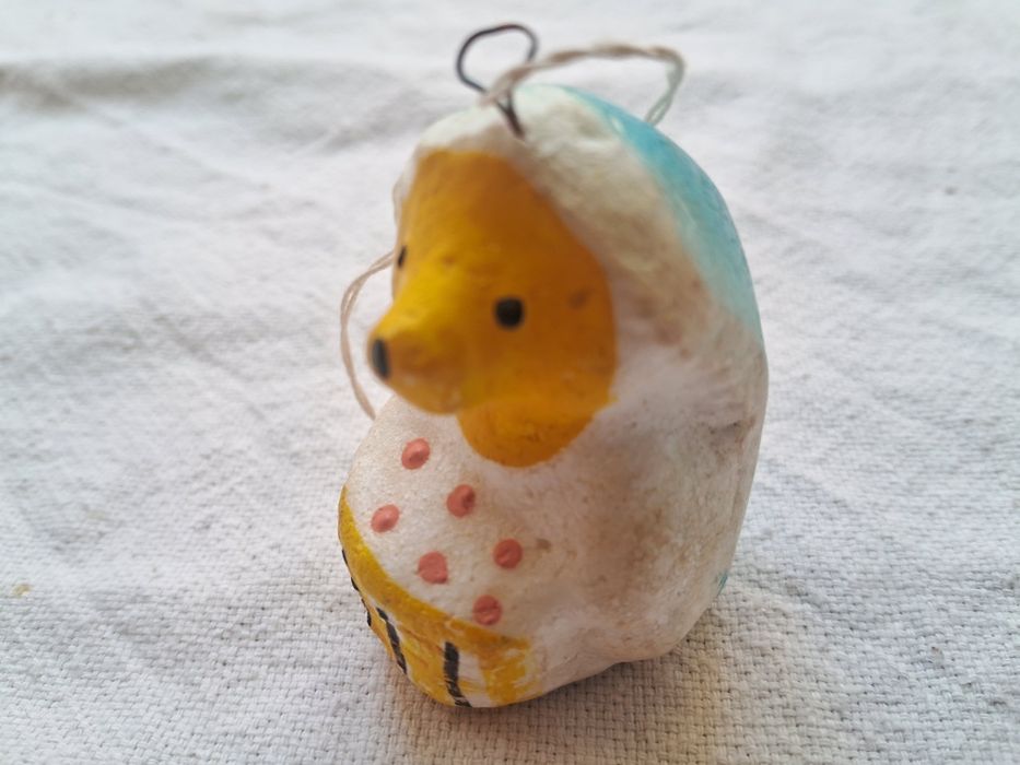 Іграшки новорічні вінтаж їжак лимон картонаж Чебурашка