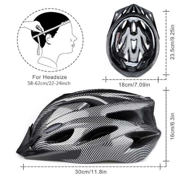 Kask rowerowy RaMokey rozmiar 58-62cm kolor szary