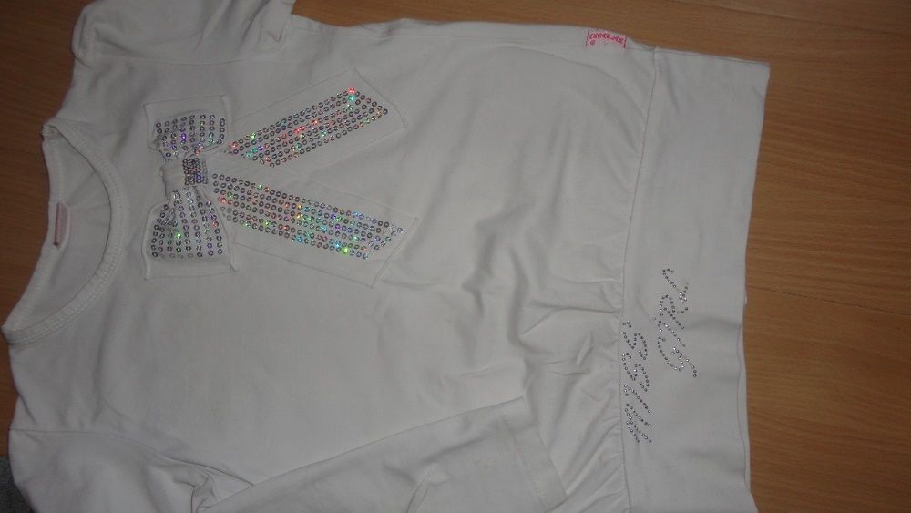 Bluzeczki dla dziewczynki roz. 128 cm zestaw