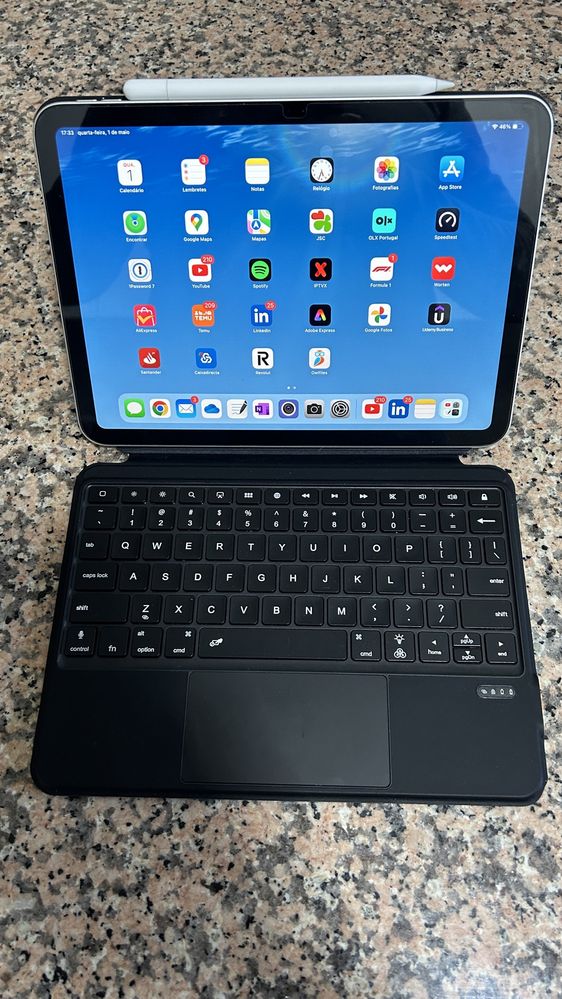 Capa com teclado para ipad 10 geração