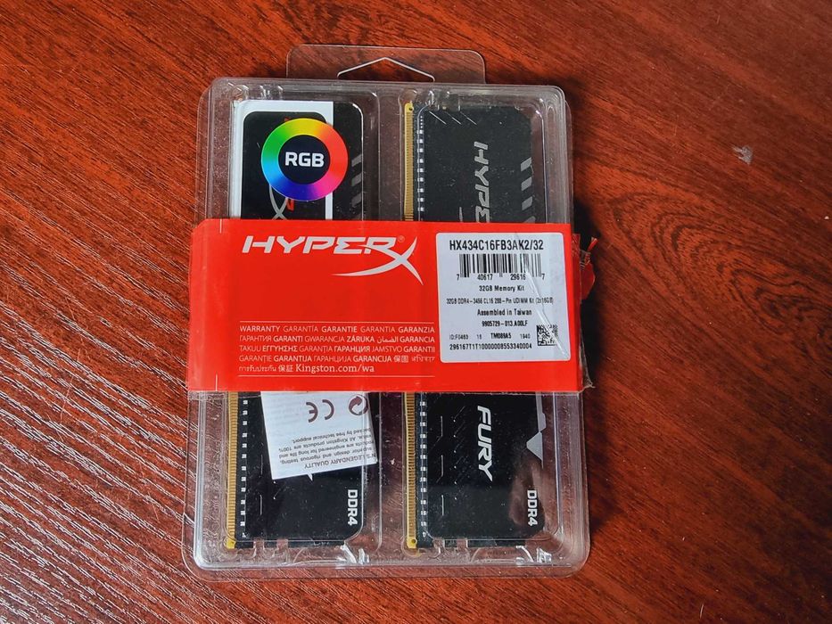 Pamięć RAM HyperX 16GB (2x8GB) 3466MHz CL16 Fury RGB