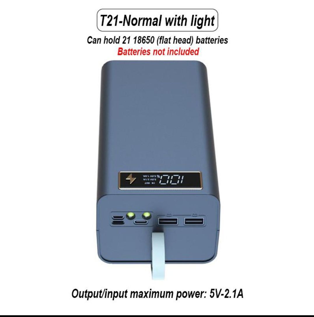 Power bank, 18650*21шт. Павер банк,  (КОРПУС) для, аккумуляторов  (5 В