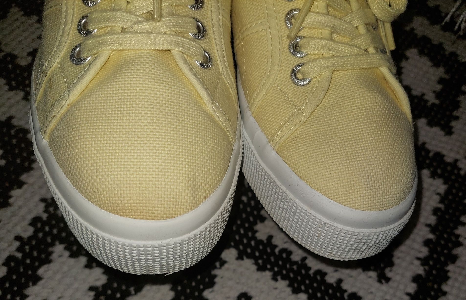 Superga trampki platforma Żółte 39