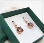 Pozłacane kolczyki z sułtanitem (rose) – Srebro 925
