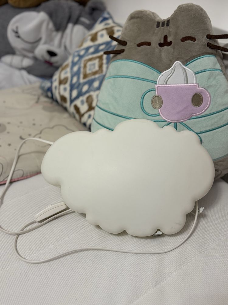 IKEA DROMSYN Lampka ścienna chmurka biała żarówka