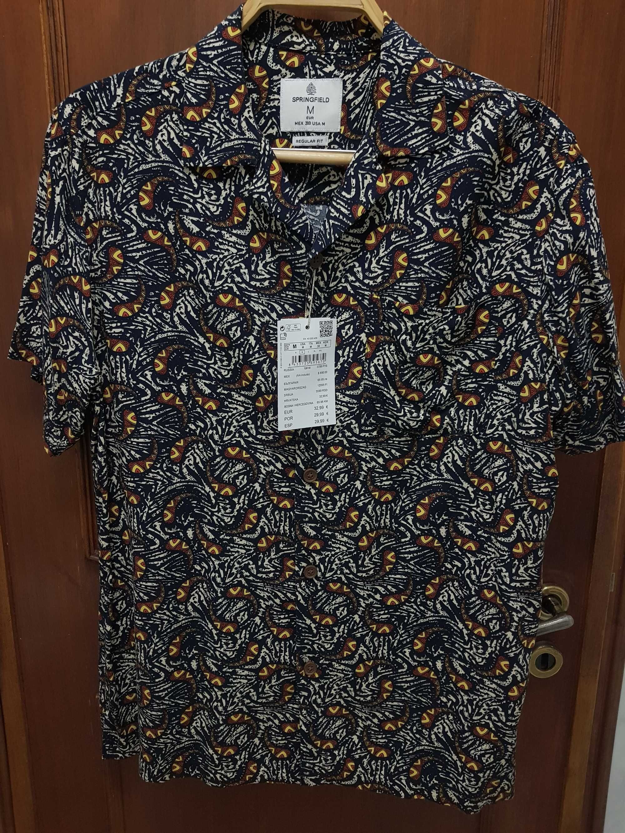 Camisa havaiana tropical Springfield estilo Billabong Levis Vans NOVA