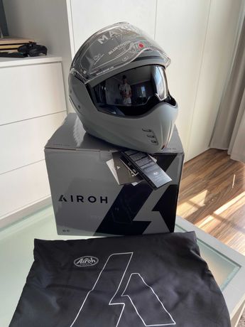 Kask AIROH Mathisse Dark Grey Szczękowy Blenda Motocyklowy GWARANCJA