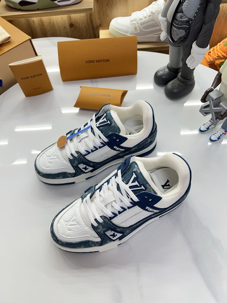 Кросівки Снікерси Louis Vuitton Trainer “Jeans” Monogram Logo