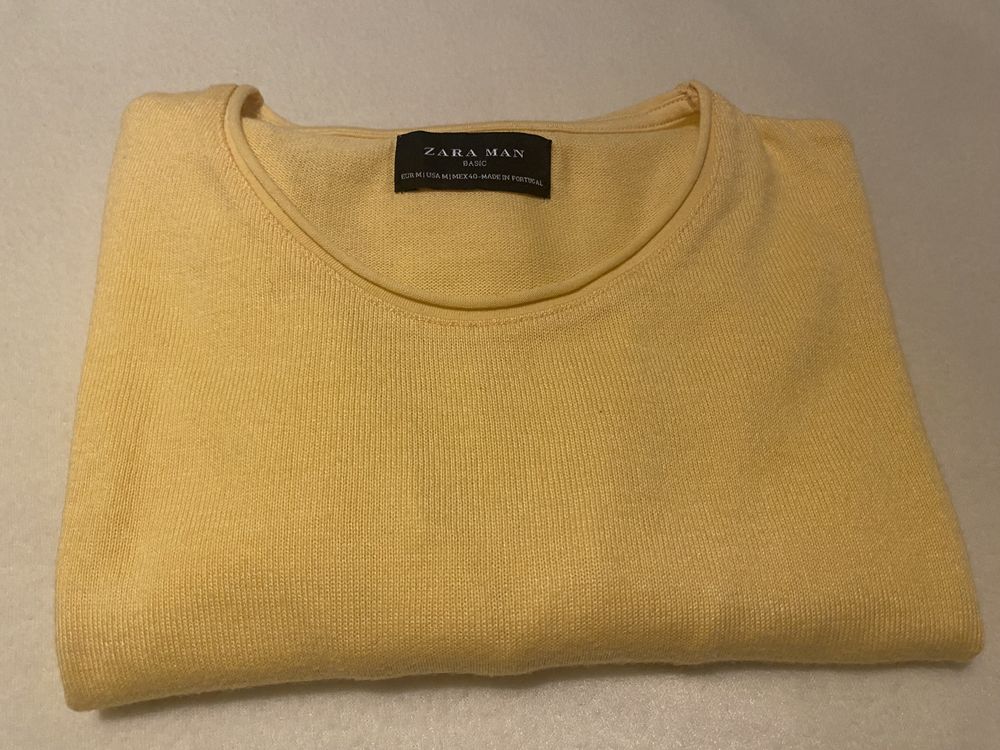 Malha algodão, da Zara Man, amarelo, Tam.M