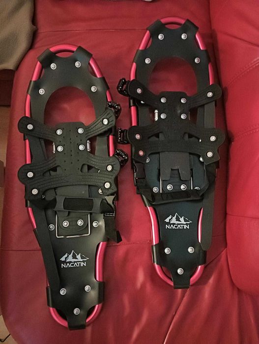 Zestaw rakiet śnieżnych, 4 w 1 z kijkami, wodoodporne getry i torba