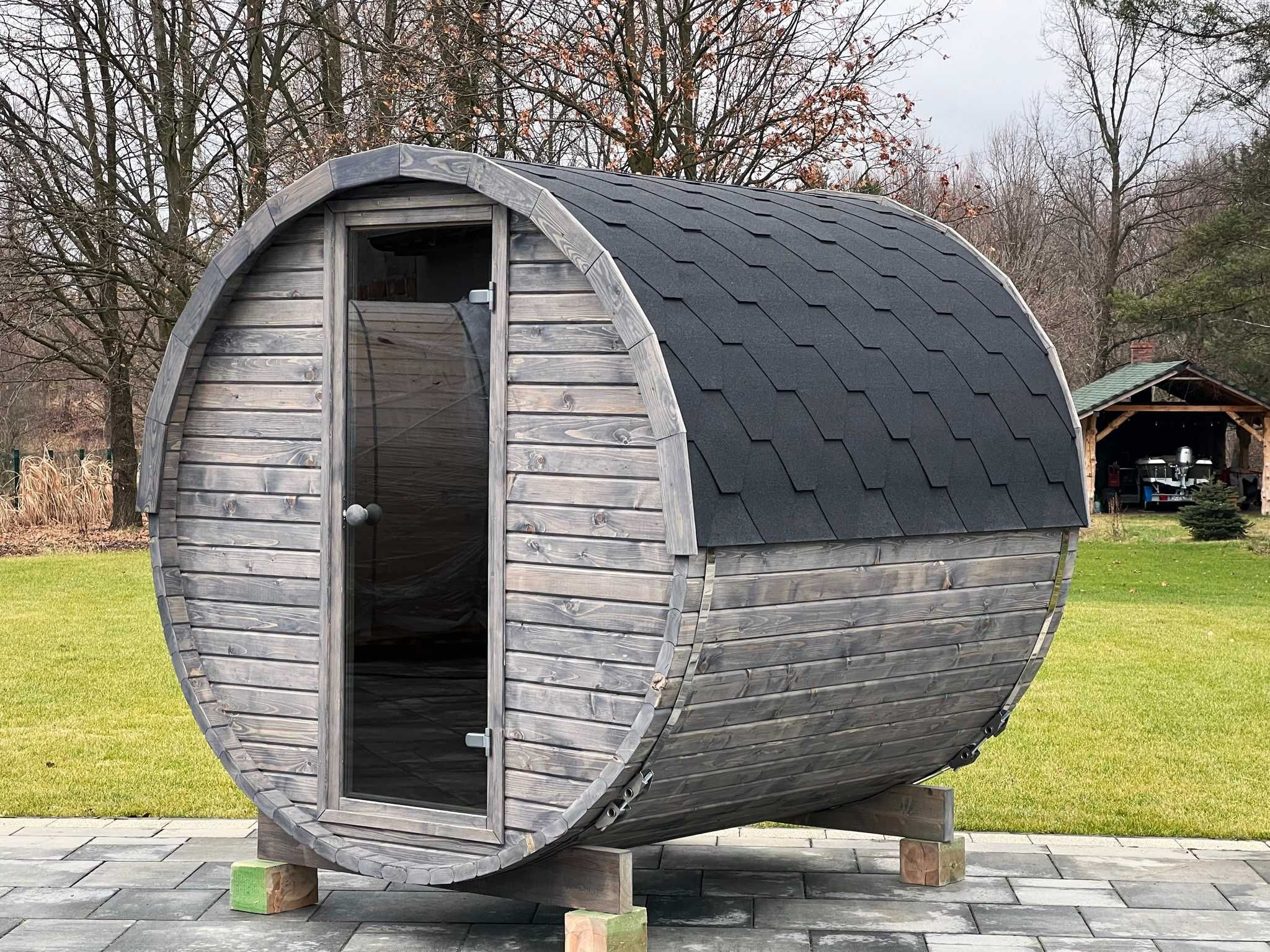 Sauna Ogrodowa 2m Beczka Ruska Bania  Dowolna Konfiguracja Cenowa