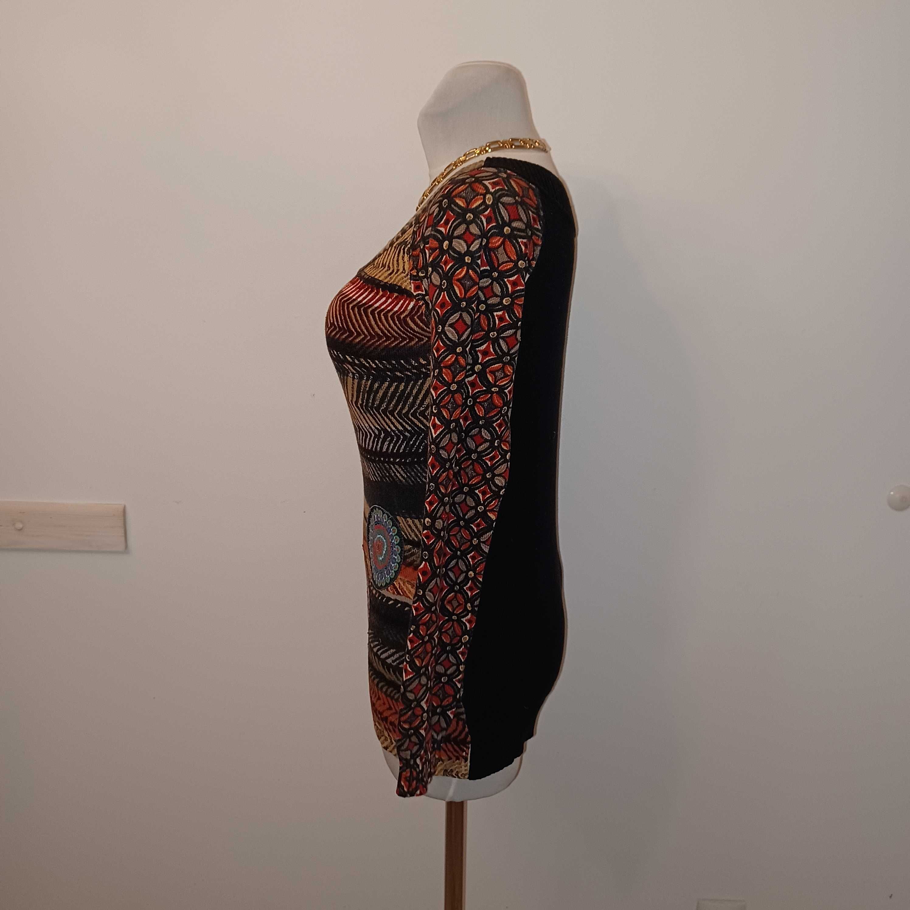 Desigual sweter ślicznota kolorowa super stan dla M/L