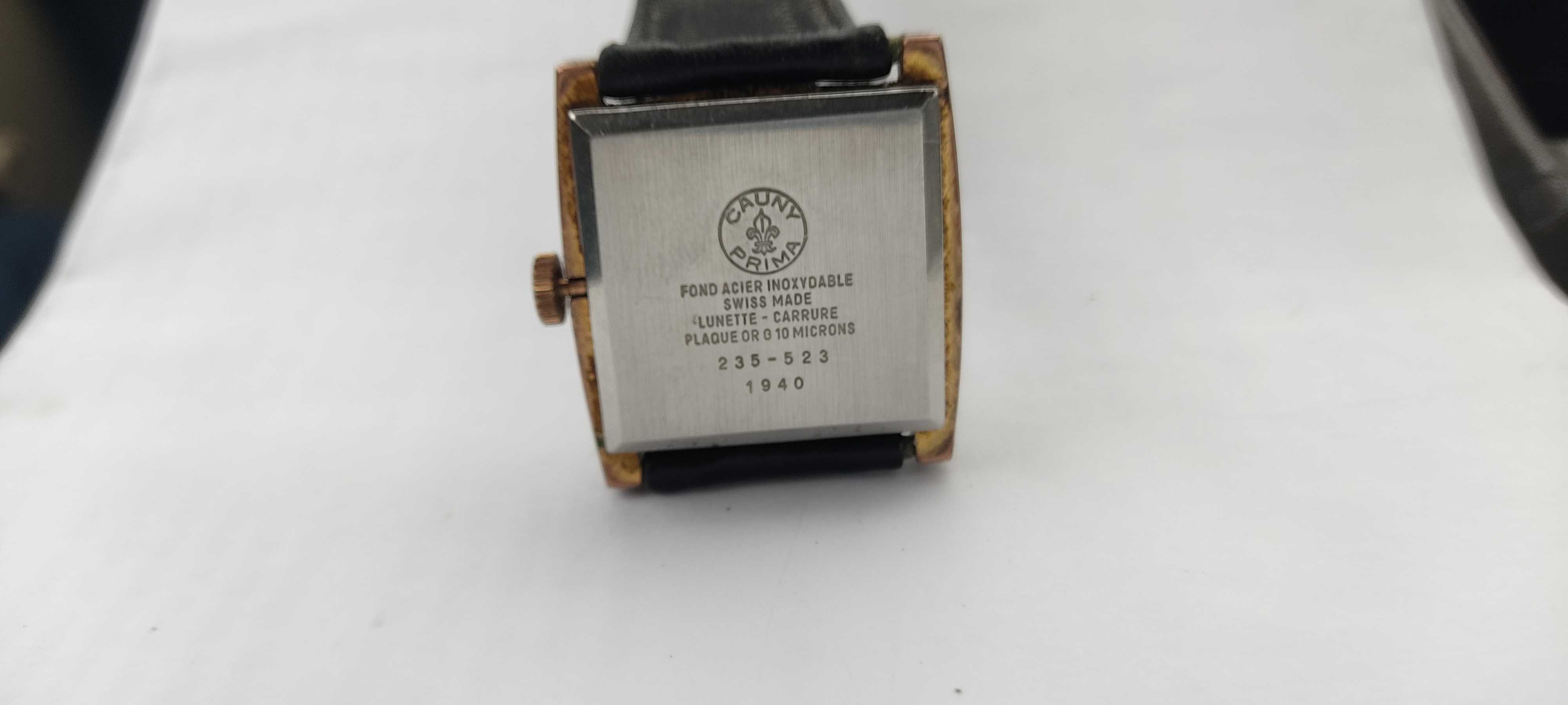 Relogio vintage de corda Cauny Unity 17 Rubis