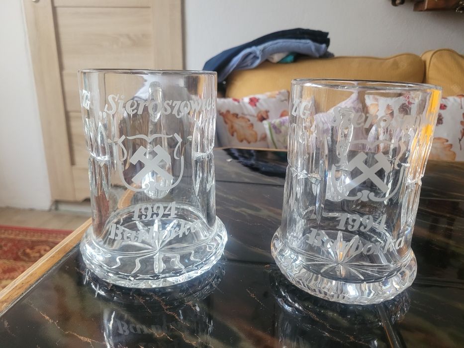 2 kufle pamiątkowe ZG Sieroszowice Barbórka 1994
