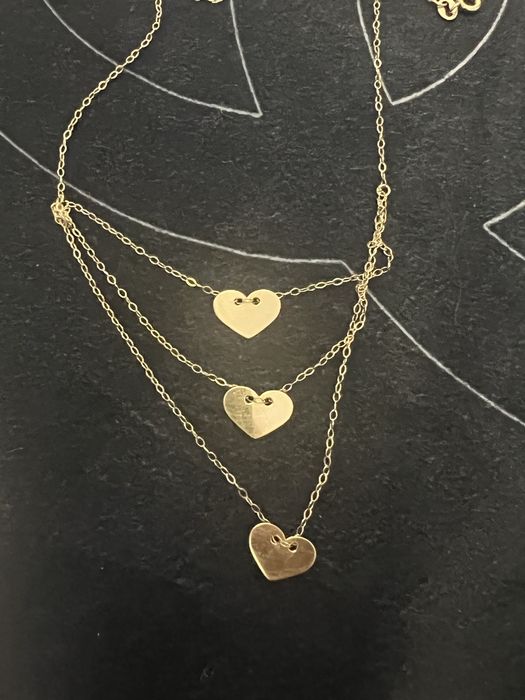 Lancuszek serduszka cudo zloto 585