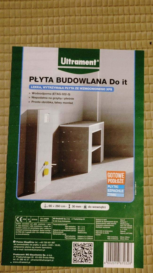 Płyta budowlana Ultrament 30mm